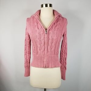 Banana Republic Pink Zip up sweater